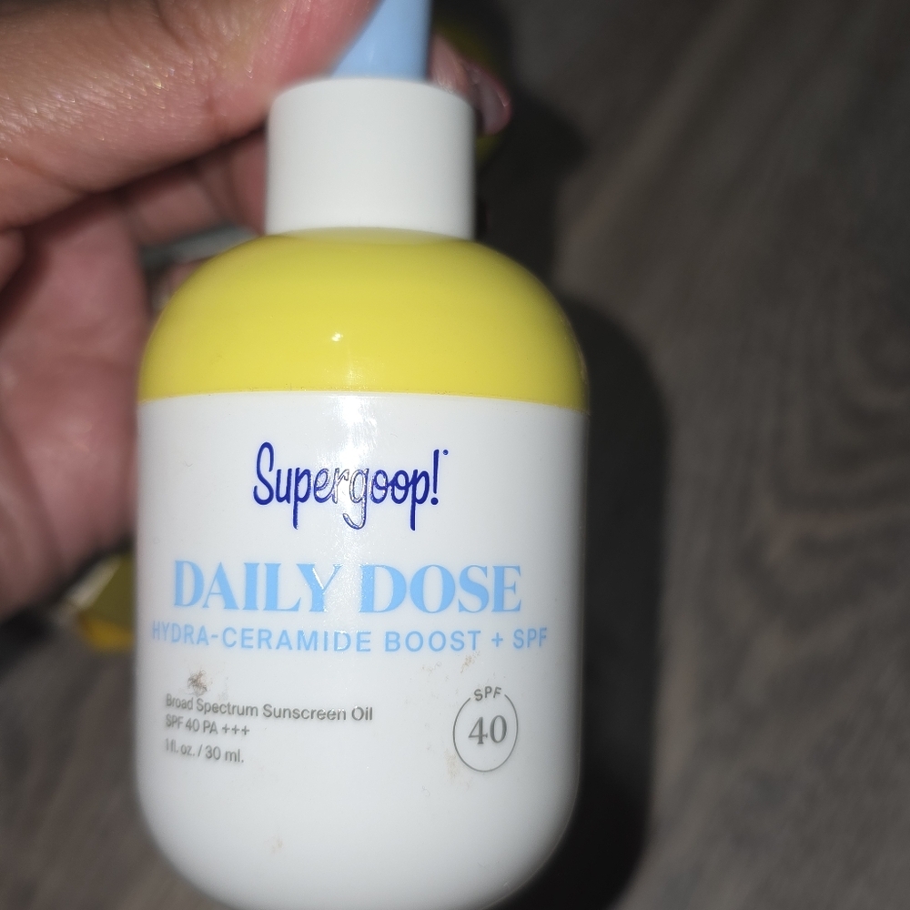 Supergoop! Daily Dose Hydra-Ceramide Boost SPF 40 in Yellow and White